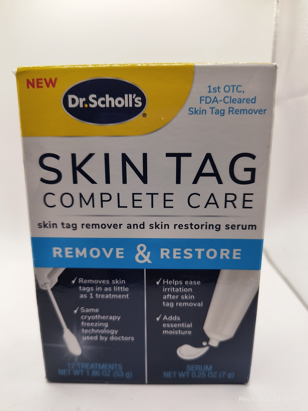 Dr. Scholl's Skin Tag Remover Complete Care Remove & Restore 12 Trtment Ex 1/27+